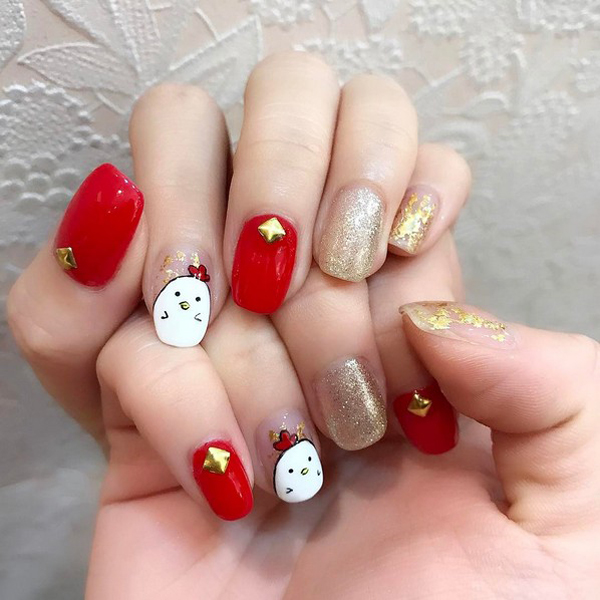 靚麗的紅色美甲，讓你美美過春節(jié)！